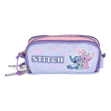 Imagem de Estojo Triplo Juvenil Stitch Atoalhado - Luxcel
