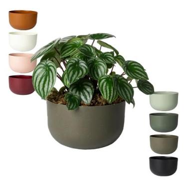 Imagem de Cachepo Due N6 Cuia 21 Plantas Vasos Raiz 24cm - Cor, Basalto