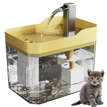 Imagem de Bebedouro Fonte Agua Automatico Gato Cachorro Pet Cao Animais Estimaça