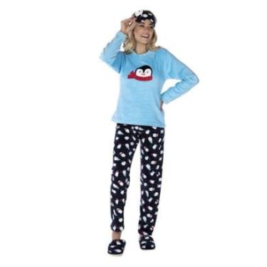 Imagem de Pijama Feminino Inverno Longo Soft Majestosa Fleece Adulto-Feminino