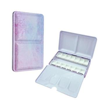 Imagem de 14 Peças De Paletas De Metal Vazias Para Aquarela, Tipo Meia Panela, P