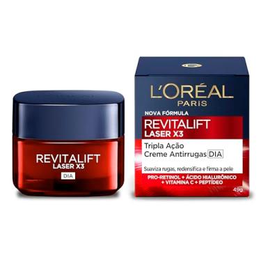 Imagem de L'Oréal Paris Revitalift Laser X3, Creme Facial Anti-idade, com PRO-XYLANE™ e Ácido Hialurônico, Corrige Rugas Profundas, Combate Flacidez e Redefine o Contorno do Rosto, 50ml