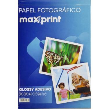 Imagem de Papel Fotográfico Glossy A4 Adesivo 20FLS 135GR - Maxprint