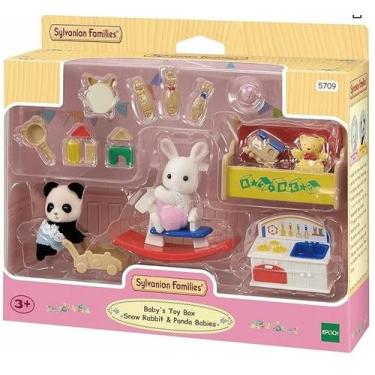 Imagem de Sylvanian Families - Caixa de Brinquedos Bebê Coelho Neve e Bebê Panda