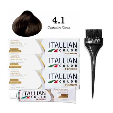 Imagem de 3 Unidades Coloração 4.1 Castanho Cinza  Itallian Color - Itallian Hai