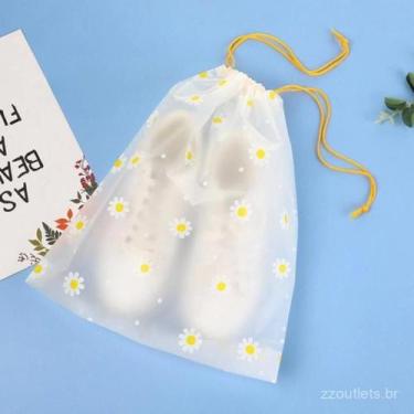 Imagem de Saco impermeável de margarida organizador com cordão 30x33cm porta sap