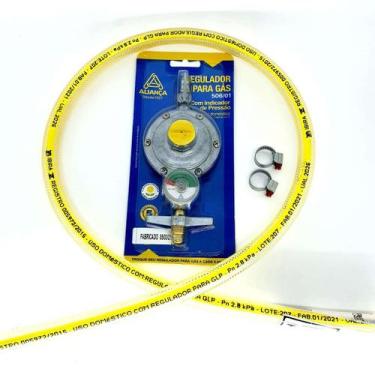 Imagem de Kit Regulador 506/1 Com Mangueira 4mm De 2m - ALIANÇA