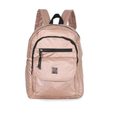 Imagem de Mochila de Costas Pequena Náilon Metalizado Dois Bolsos Up4you-Feminino