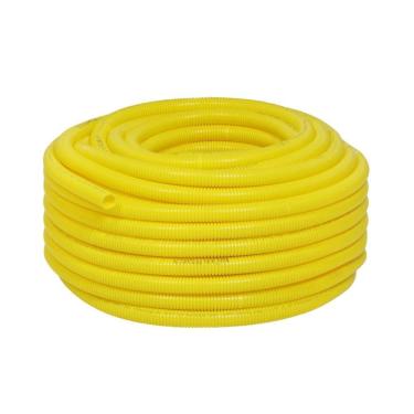 Imagem de Eletroduto PVC Krona Flexível Corrugado 25mm x 10m Amarelo