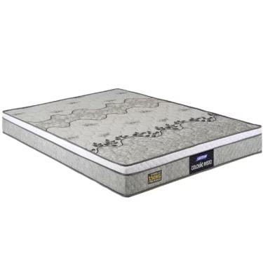 Imagem de Colchão de Casal Queen Gazin Stone D33 misto altura de 21 cm 158x188 Cinza Branco