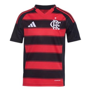 Imagem de CAMISETA FLAMENGO I 25/26 IV6048 - PRETO 7/8A-Unissex