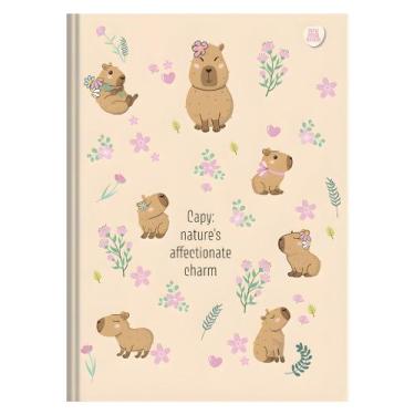 Imagem de Caderno Brochura Grande Universitário Capa Dura CapyCuties Pautado 80 
