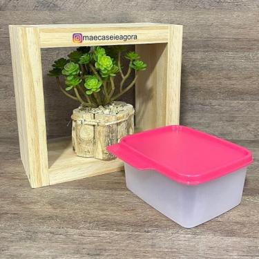Imagem de Recipiente Tupperware Basic Line 500 ml - Transparente e Rosa