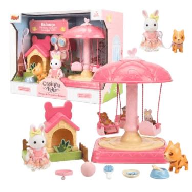 Imagem de Casinha de Brinquedo Feliz Parque de Diversões com Balanço e 08 Acessórios Zoop Toys