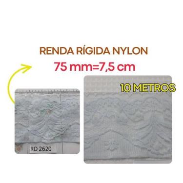Imagem de Renda Rígida Poliamida 20mm 37mm 50mm 100mm Várias larguras Nylon RNyl