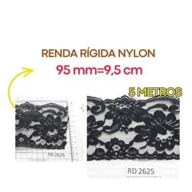 Imagem de Renda Rígida Poliamida 20mm 37mm 50mm 100mm Várias larguras Nylon RNyl
