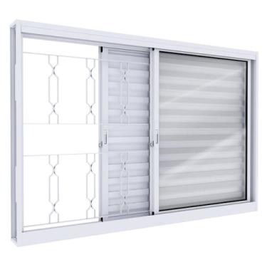 Imagem de Janela de Aço Veneziana Lucasa Facilita Branco