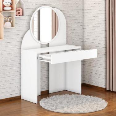 Imagem de Penteadeira Camarim Wish 1 Gaveta Organica Branco - Móveis Bechara