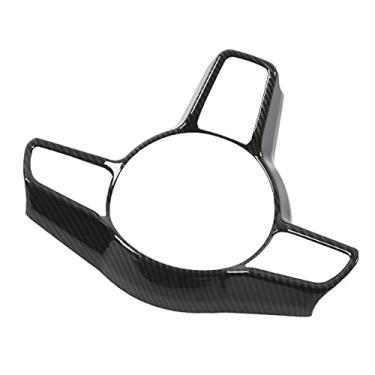 Imagem de Guarnição do quadro do volante, painel do volante estilo fibra de carbono para substituição automática para Cayenne 2015-2020(Modelo B com componentes SC)