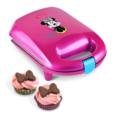Imagem de Disney Minimáquina de cupcake Minnie Mouse com forros de cupcake da Select Brands - Mini cupcake e 100 forros de cupcake para assar - Inclui molde e receitas de arco de doces - Faz 4 mini cupcakes