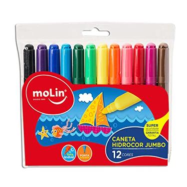 Imagem de Molin Caneta Hidrocor 99 Jumbo - Bolsa com 12 Cores