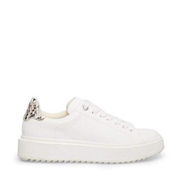 Imagem de Steve Madden Tênis Catcher Feminino, Branco multi, 9.5
