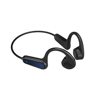 Imagem de A9 Fones de ouvido de condução óssea indolor sem fio Bluetooth 5.0 fone de ouvido para esportes ao ar livre IP56 à prova d'água mãos-livres com microfone preto
