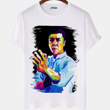 Imagem de Camiseta masculina Yip Man Mestre de Bruce Lee Arte Camisa Blusa Branca Estampada