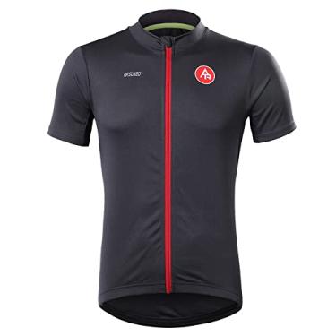 Imagem de Camiseta masculina de ciclismo de manga curta de secagem rápida para treino atlético de corrida e fitness