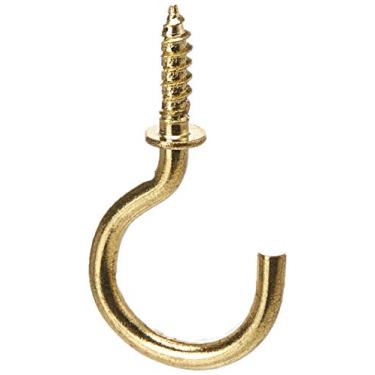 Imagem de Hillman Hardware Essentials Gancho de latão sólido 19,5 cm, acabamento em latão, pacote com 100