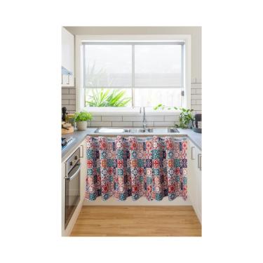 Imagem de Cortina Pia Cozinha Balcão Gourmet Impermeável Lisboa 2,80x0,80