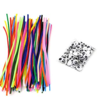 Imagem de Limpador De Cachimbo Colorido 20 un. + 20 un. Olhinhos Móveis