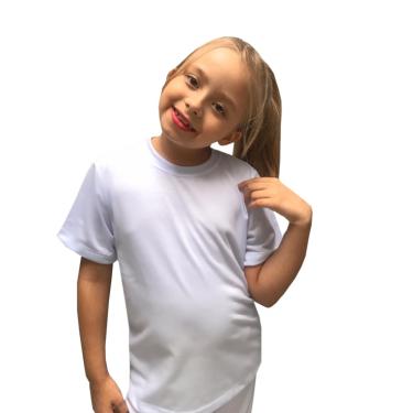 Imagem de Camiseta Branca Infantil Poliéster Tam 2