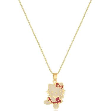 Imagem de Colar Personalizado Hello Kitty Folheado Em Ouro 18K