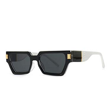 Imagem de Óculos de sol quadrados de luxo retrô moda para mulheres homens populares óculos de sol ao ar livre para senhoras sombras uv400, preto branco, outros