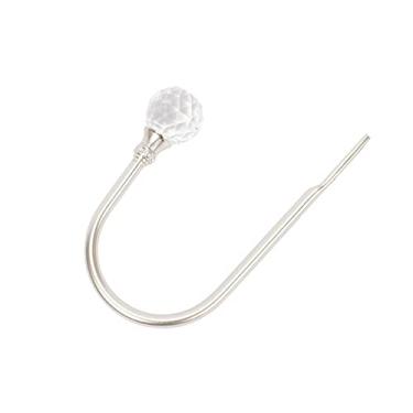 Imagem de Suporte de cortina de cristal/pérola grande gancho de amarração suporte de borla suporte de parede cabide para decoração de cortina de quarto gancho de cortina, cinza claro, 1 peça