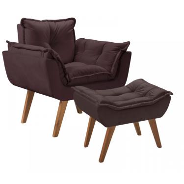 Imagem de Kit Poltrona Opalla Com Puff Moveis D Salla