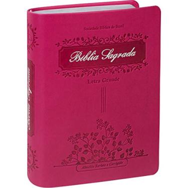 Imagem de Bíblia Sagrada Letra Grande com índice digital - Capa couro sintético Pink: Almeida Revista e Corrigida (ARC)