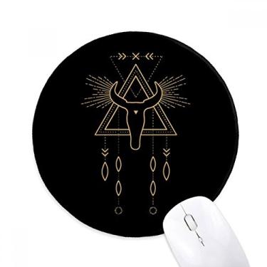 Imagem de DIYthinker Geometria símbolo alienígena totem padrão mouse pad desktop escritório tapete redondo para computador