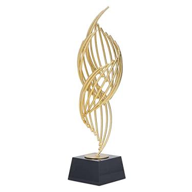 Imagem de Estátua de Feng Shui, Enfeites de Artesanato Feitos à Mão de Ferro Decoração de Feng Shui de Mesa Estátua de Feng Shui Com Base Preta Ornamento de Casa para Entrada Sala de Estar Armário de TV