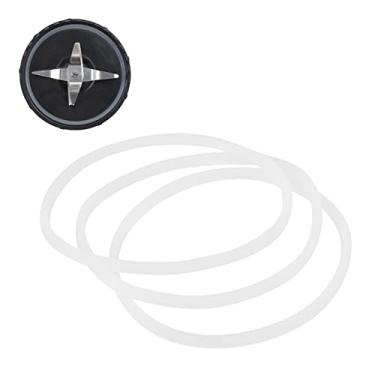 Imagem de Liquidificador peças de reposição 3/6 peças novas juntas de reposição anel de vedação de borracha para bala plana/lâmina cruzada(3PCS)