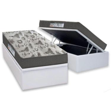 Imagem de Cama Box Baú Solteiro: Colchão Espuma Ortobom D33 / EP ISO 100 Ultra Firme + Base CRC C...