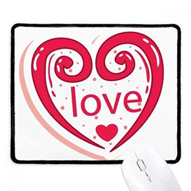 Imagem de Mousepad lindo dia dos namorados rosa coração amor borda costurada tapete de borracha para jogos