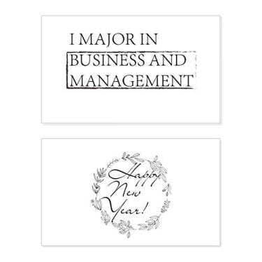 Imagem de Citação I Major In Business and Management Festival Ano Novo Cartão de felicitações Bless Message Present