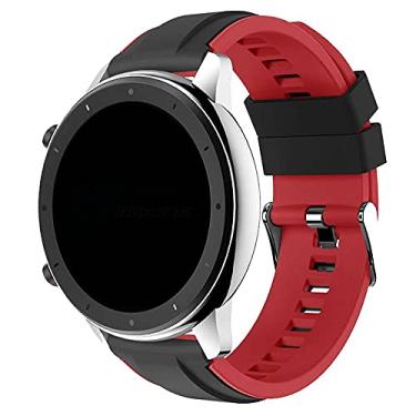 Imagem de Pulseira 22mm Gtx compatível com Galaxy Watch 3 45mm - Galaxy Watch 46mm - Gear S3 Frontier - Amazfit GTR 47mm - Amazfit GTR 2 - Marca LTIMPORTS (Preto/Vermelho)
