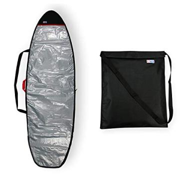 Imagem de CAPA PRANCHA SURF FISH REFLETIVA ACOLCHOADA 6'0 A 6'3 + SACO ROUPA MOLHADA - MAORI EXTREME