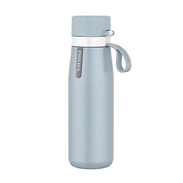 Imagem de Philips Garrafa de agua AWP2771BLR Azul - Squeeze com Capacidade de 550ml Com Filtro AWP285 GoZero Daily com estrutura em aço inoxidável