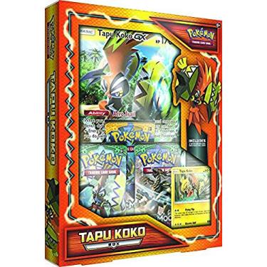 BOX POKÉMON TAPU KOKO COM MINIATURA + BROCHE