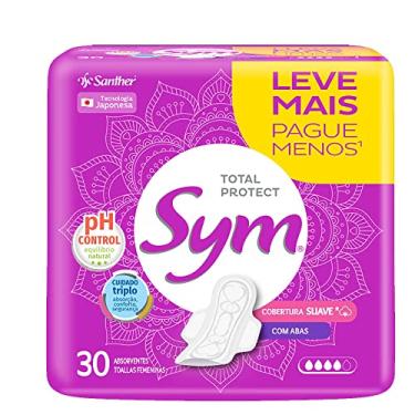 Imagem de Sym Absorvente Regular Suave Com Abas Promocional 30 Unidades