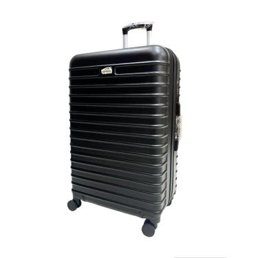 Imagem de Mala Média 23Kg Expansível Ultra Leve Abs Preta Giratória